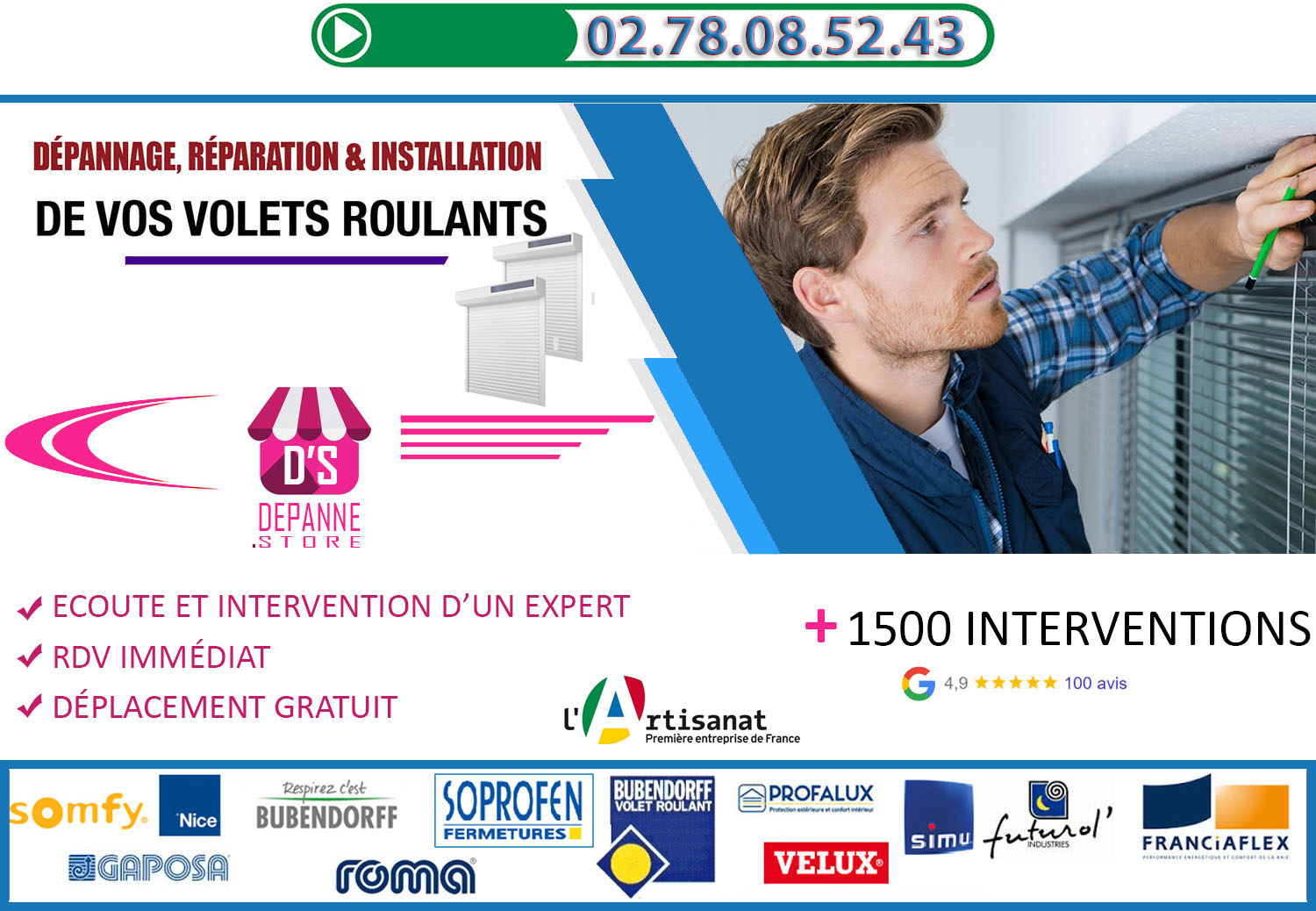 Deblocage volet roulant Etoutteville 76190